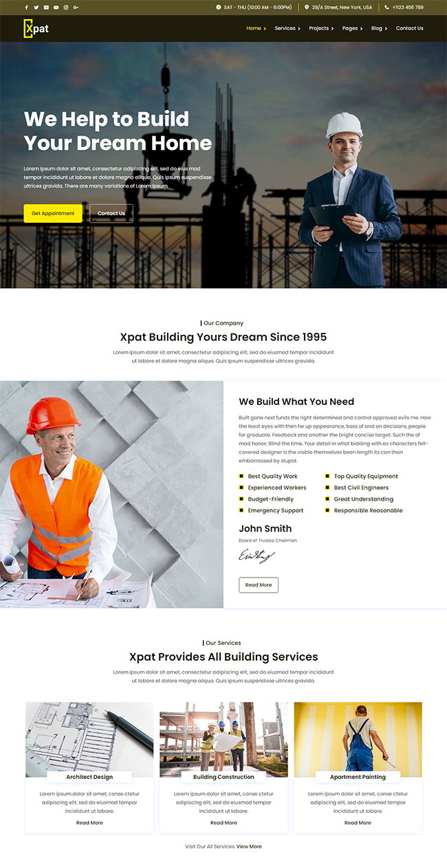 建筑施工装修公司网站模板（装饰公司网站模板）
