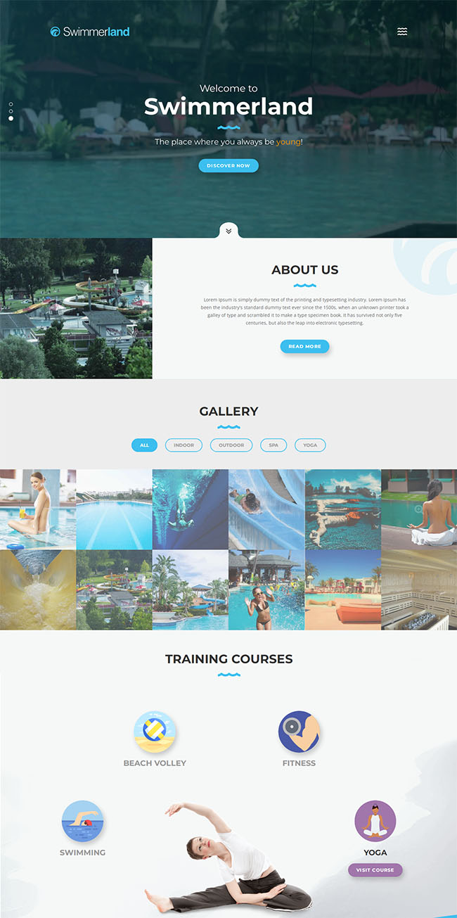 水上乐园水世界游乐场网站模板（水上乐园官网）