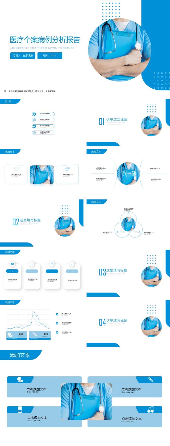 医疗个案病例分析报告ppt模板