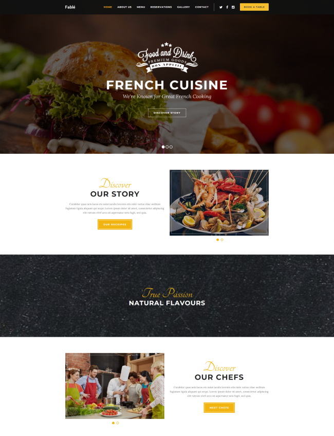 响应式西式餐厅餐饮美食网站模板-资源仓库