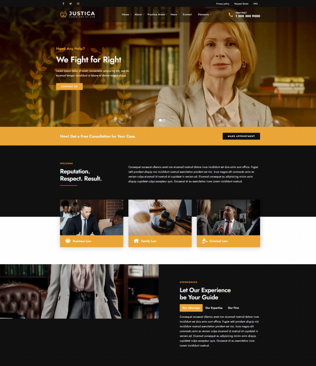法律律师事务所HTML5网站模板-资源仓库