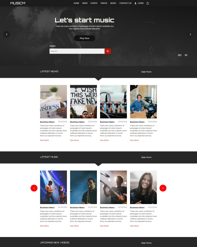 HTML5音乐资讯音频分享网站模板-资源仓库