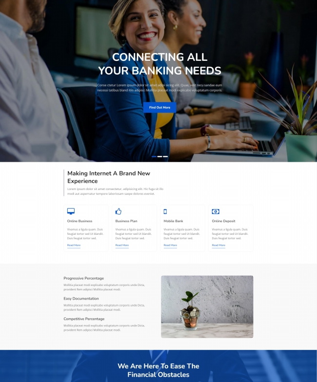 互联网金融公司业务宣传网站模板