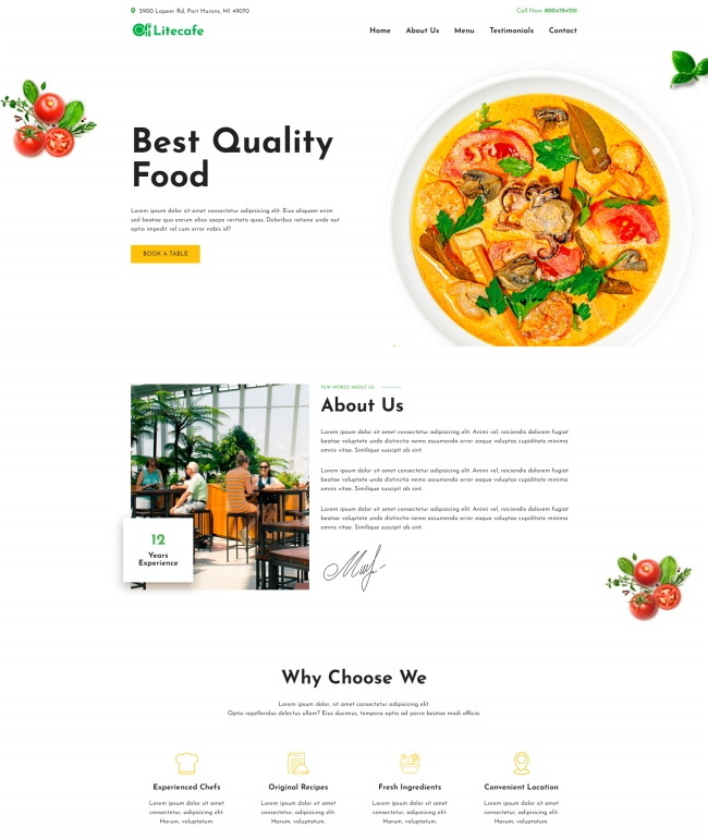 意大利餐饮美食店宣传网站模板-资源仓库