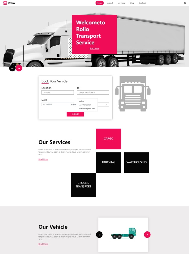 大型货运物流服务公司网站模板-资源仓库