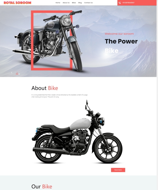 摩托车机车服务商网站模板，插图，来源：资源仓库www.zycang.com