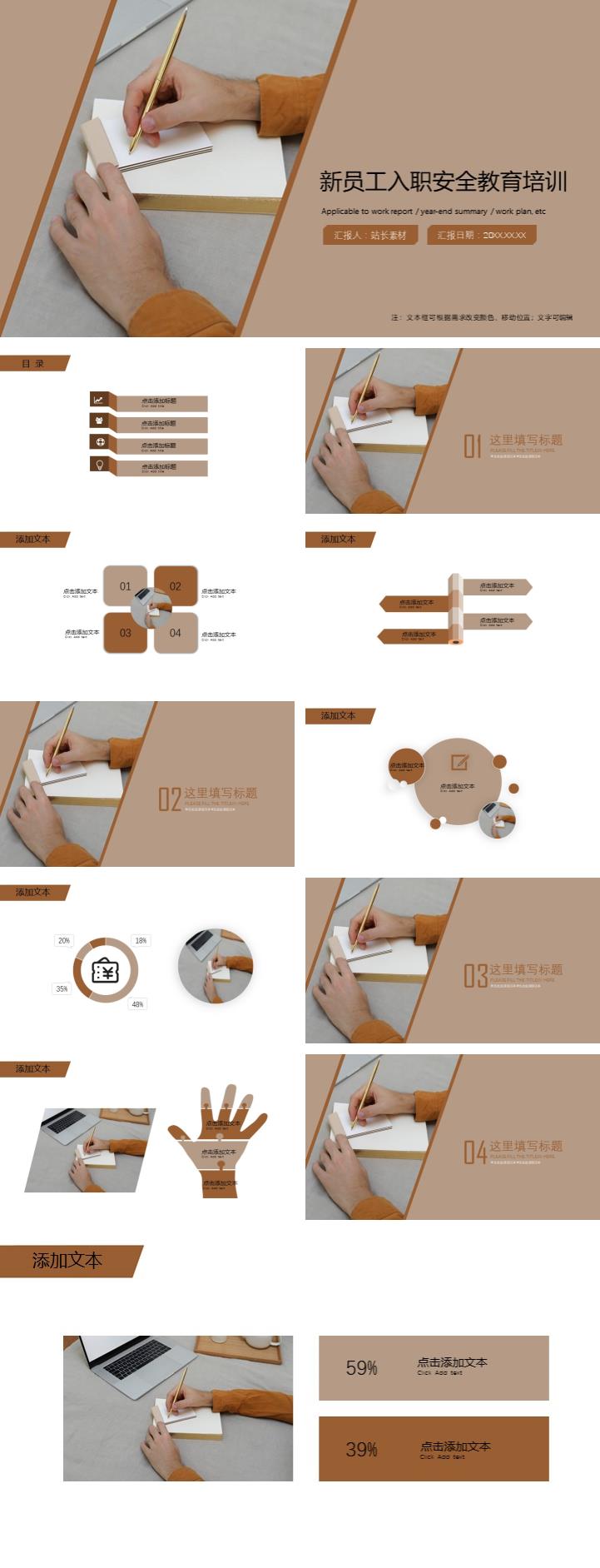 新员工入职安全教育培训ppt模板