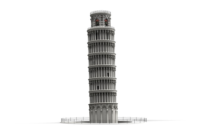 比萨斜塔3D模型图片