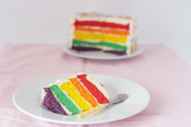 美味彩虹蛋糕图片