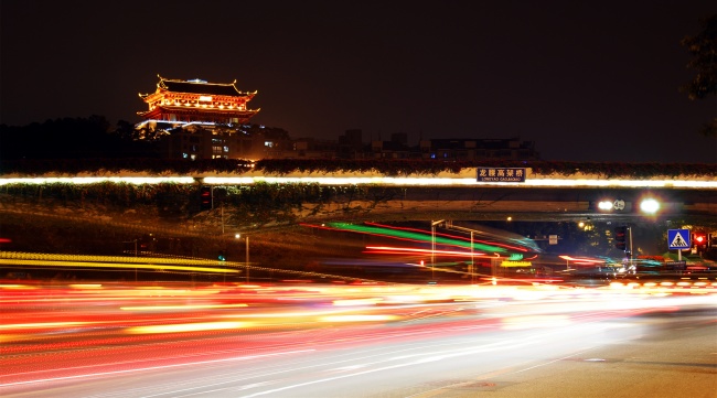 福州屏山镇海楼夜景图片