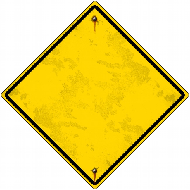 黄色空指示牌图片