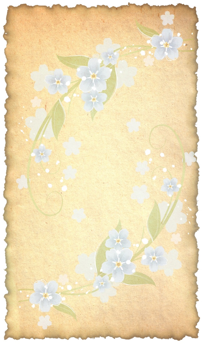 怀旧花卉纸张背景图片