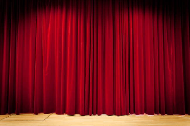 舞台红色幕布背景图片