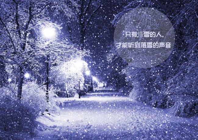 唯美雪景图片文字