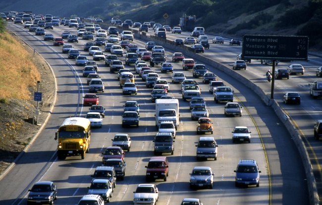 洛杉矶高速车流图片