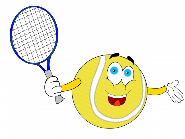 拿网球拍的卡通表情图片