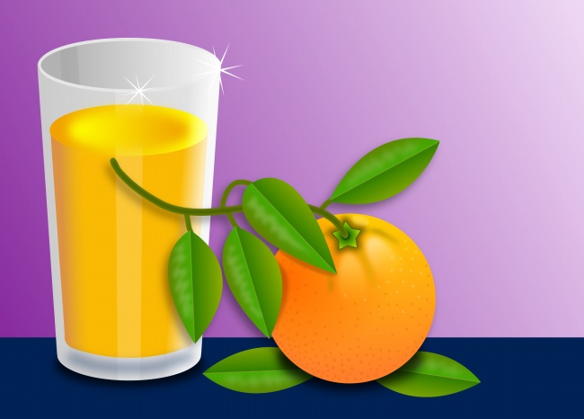 橘子汁卡通图片