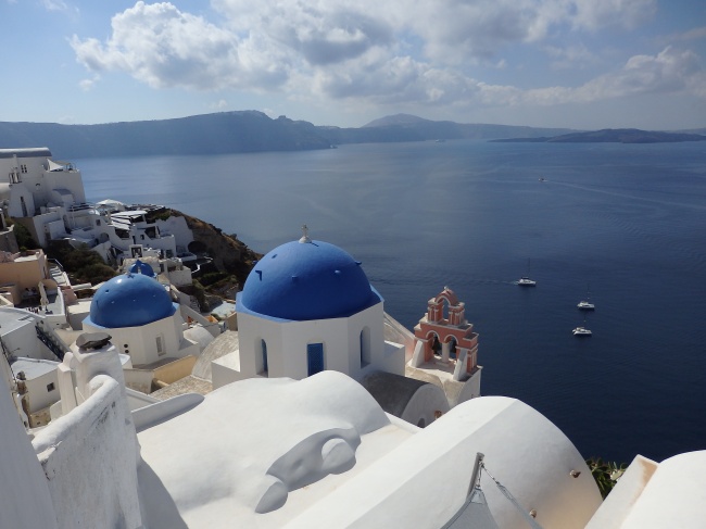 希腊圣托里尼岛白色建筑图片