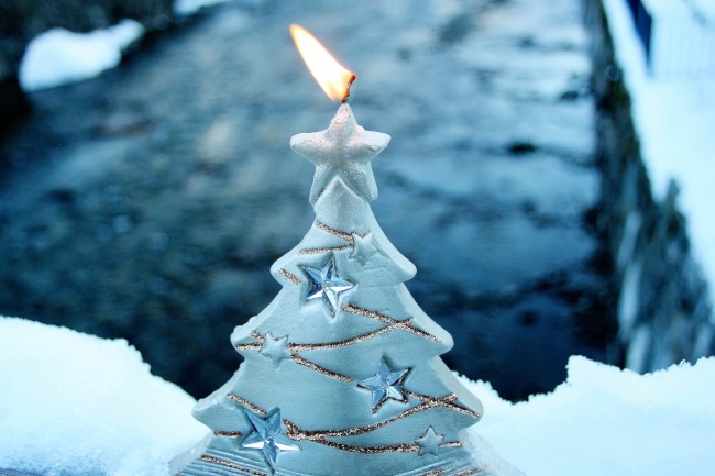 圣诞平安夜蜡烛图片
