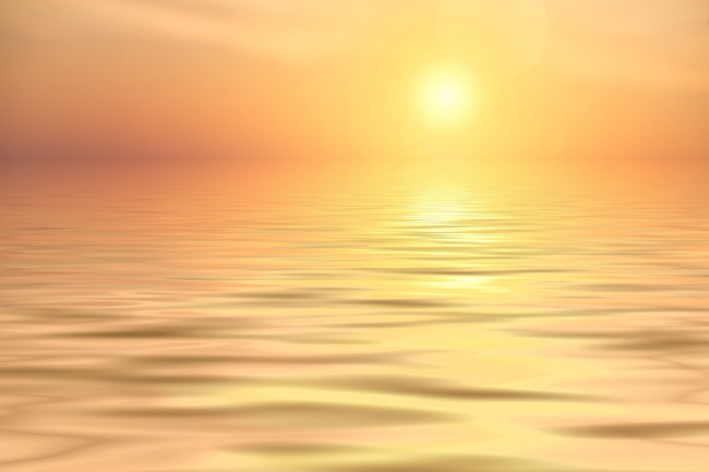 海上夕阳黄色背景图片