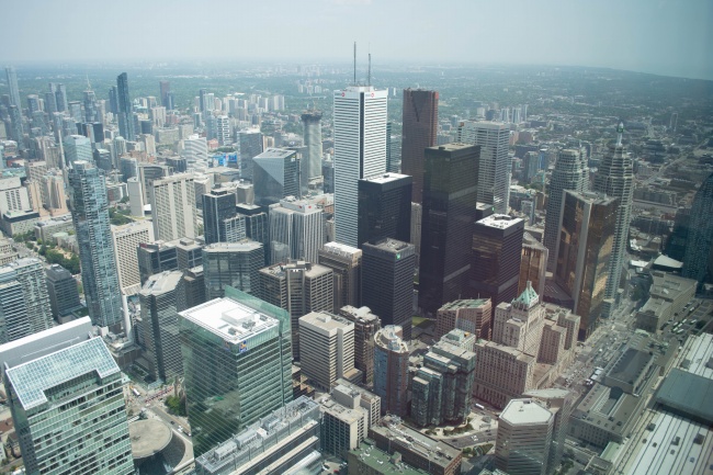 城市高楼大厦俯视图