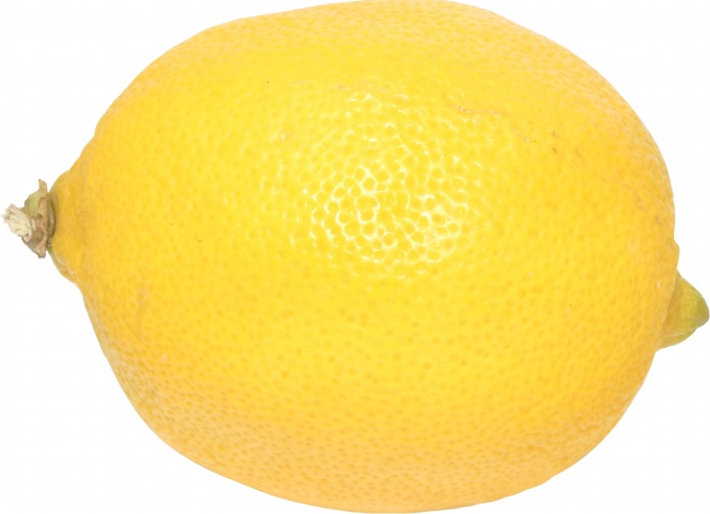 一颗黄色柠檬图片
