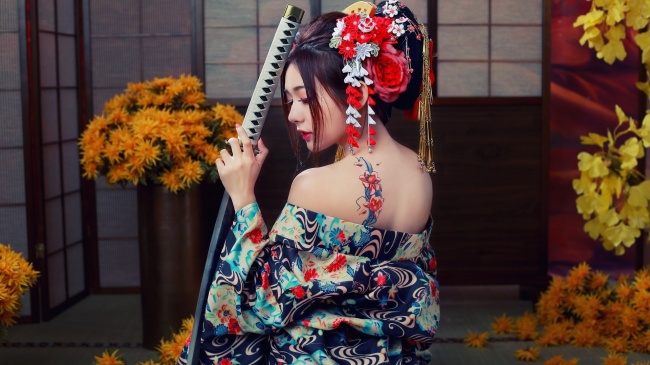 日本和服艺伎美女图片