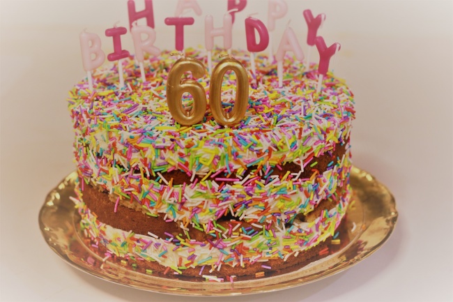 60岁生日蛋糕图片