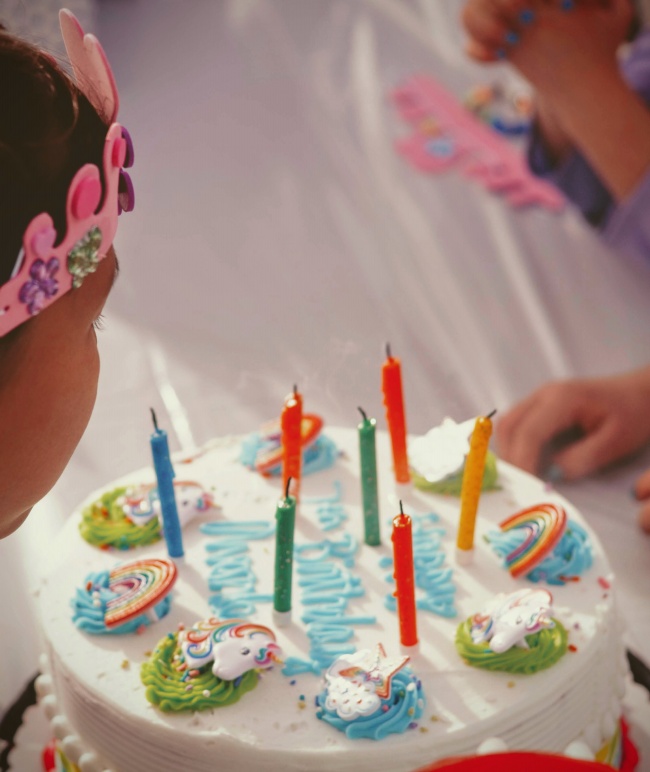 儿童奶油生日蛋糕图片