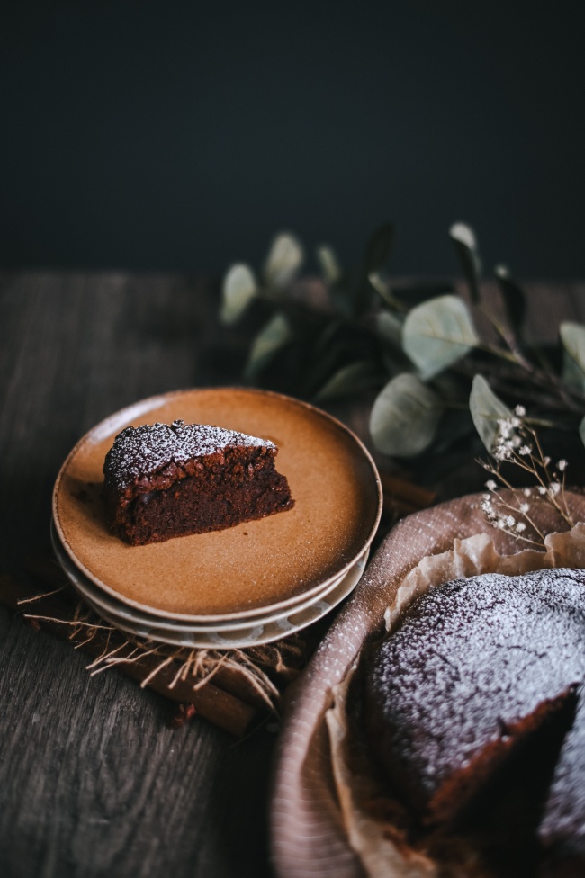 黑巧克力布朗尼蛋糕图片