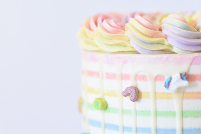彩虹奶油蛋糕图片