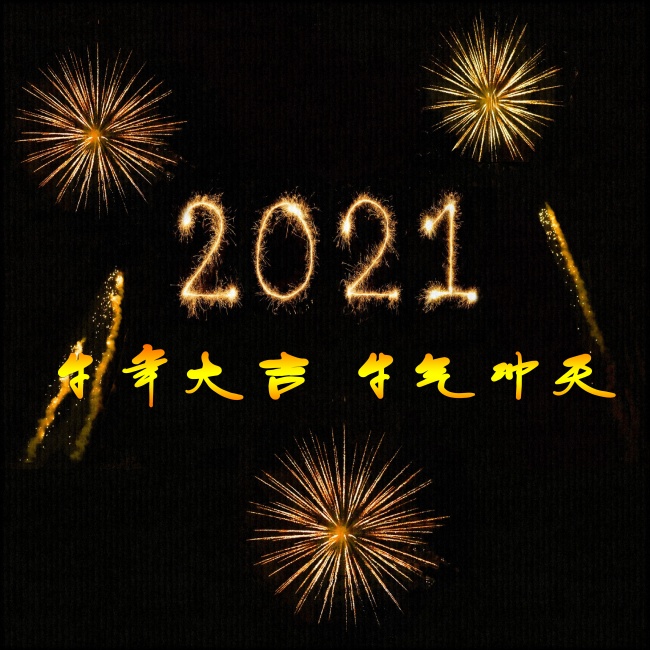 2021牛年大吉牛气冲天图片