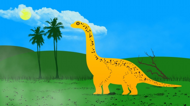 卡通恐龙插画背景图片