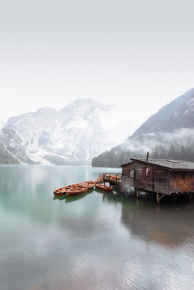 秋冬山水风景图片