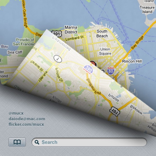地图搜索应用PSD界面PSD素材下载