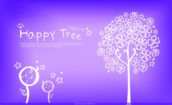 快乐树PSD创意背景设计