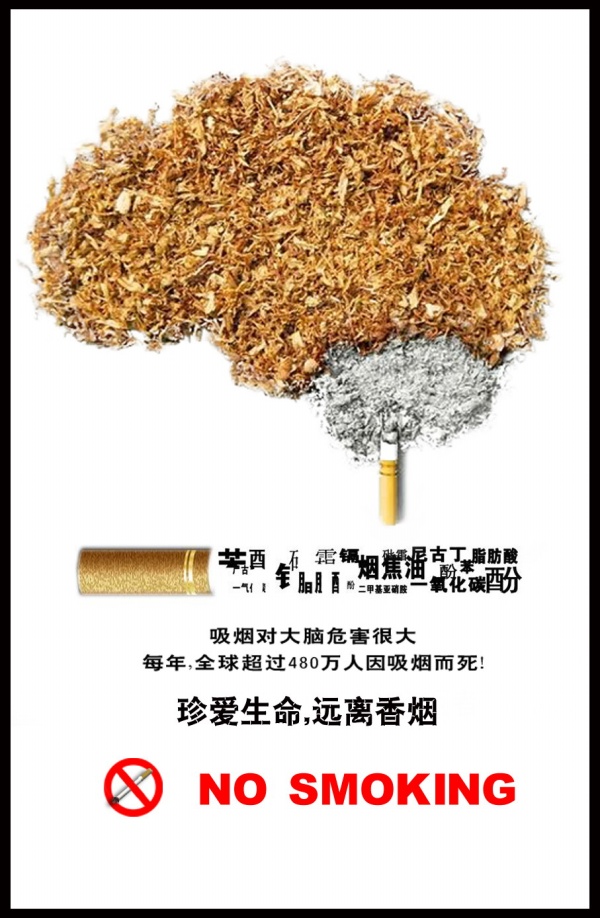 禁止吸烟PSD公益海报PSD素材下载