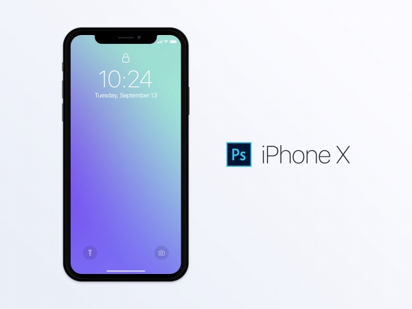 Iphonex手机效果图展示设计 站长素材