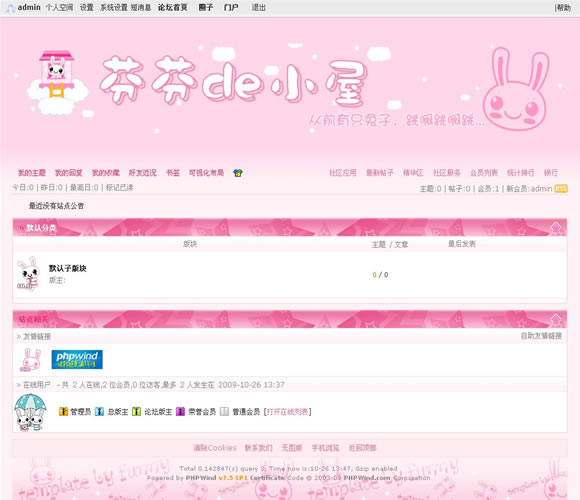 PHPWind 粉红兔子模板