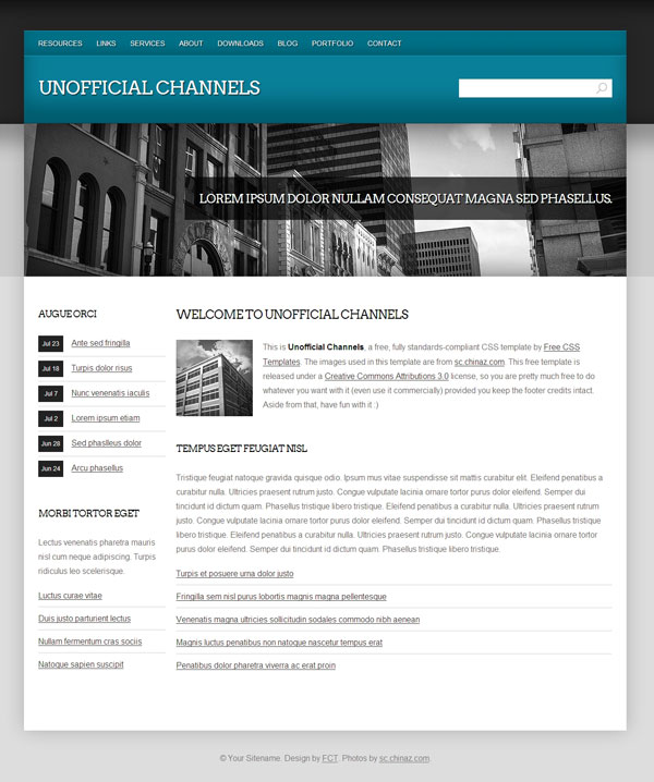 商务企业CSS网页模板（商务网站模板）