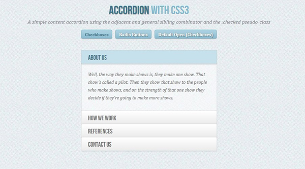 CSS3手风琴菜单特效代码（css3手风琴效果）