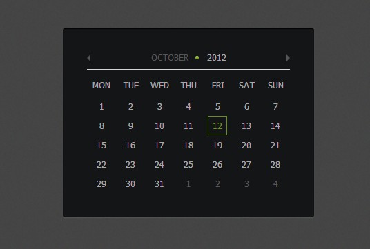 基于jQuery和CSS3创建的日历（用css制作日历）