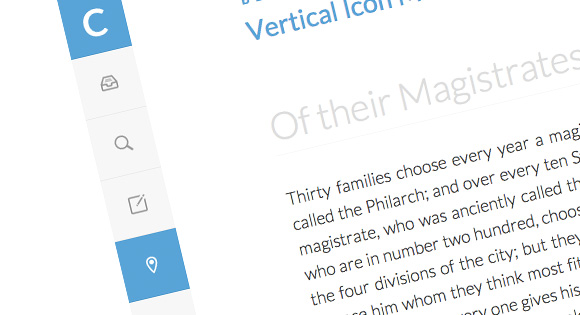 css3垂直图标菜单 脚本代码