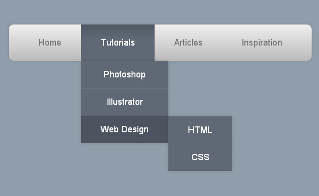 纯CSS3实现UI设计网站导航免费下载