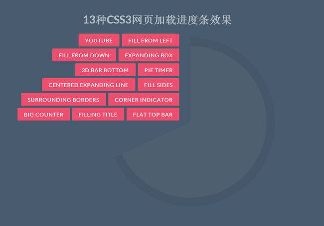 13种CSS3网页加载进度条（css加载进度条动画）