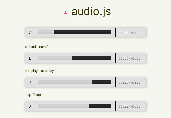 audio.js制作音乐播放器特效（js audio 播放控制）