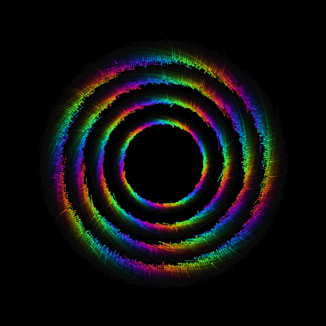 H5 Canvas彩色圆圈旋转动画特效（h5旋转动画效果案例）