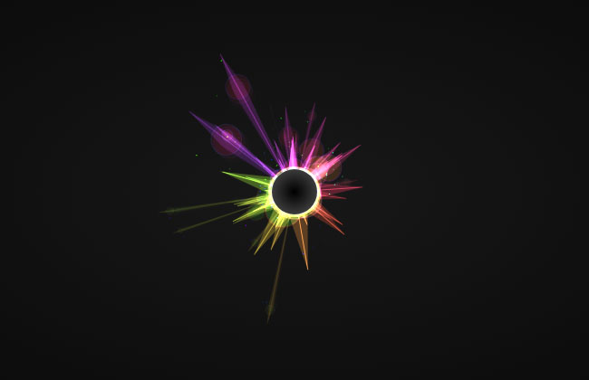 HTML5 Canvas射线能量光圈动画（flash光圈动画）