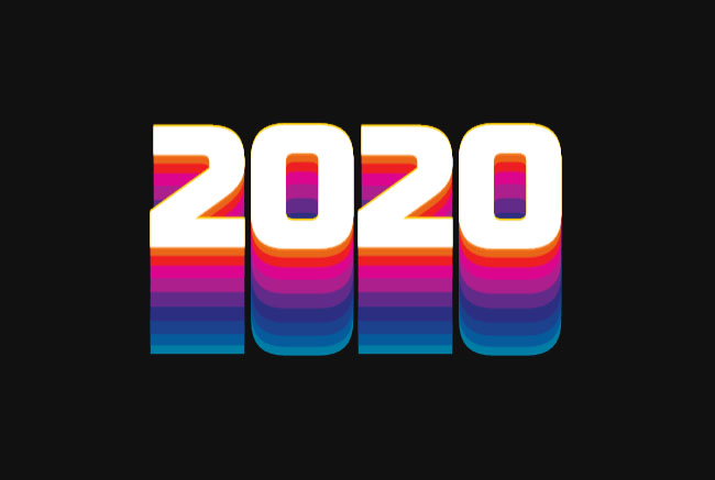 创意2020年数字CSS3特效（2020数字创意字体设计）
