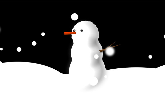 CSS3大雪雪人动画特效（css下雪特效）
